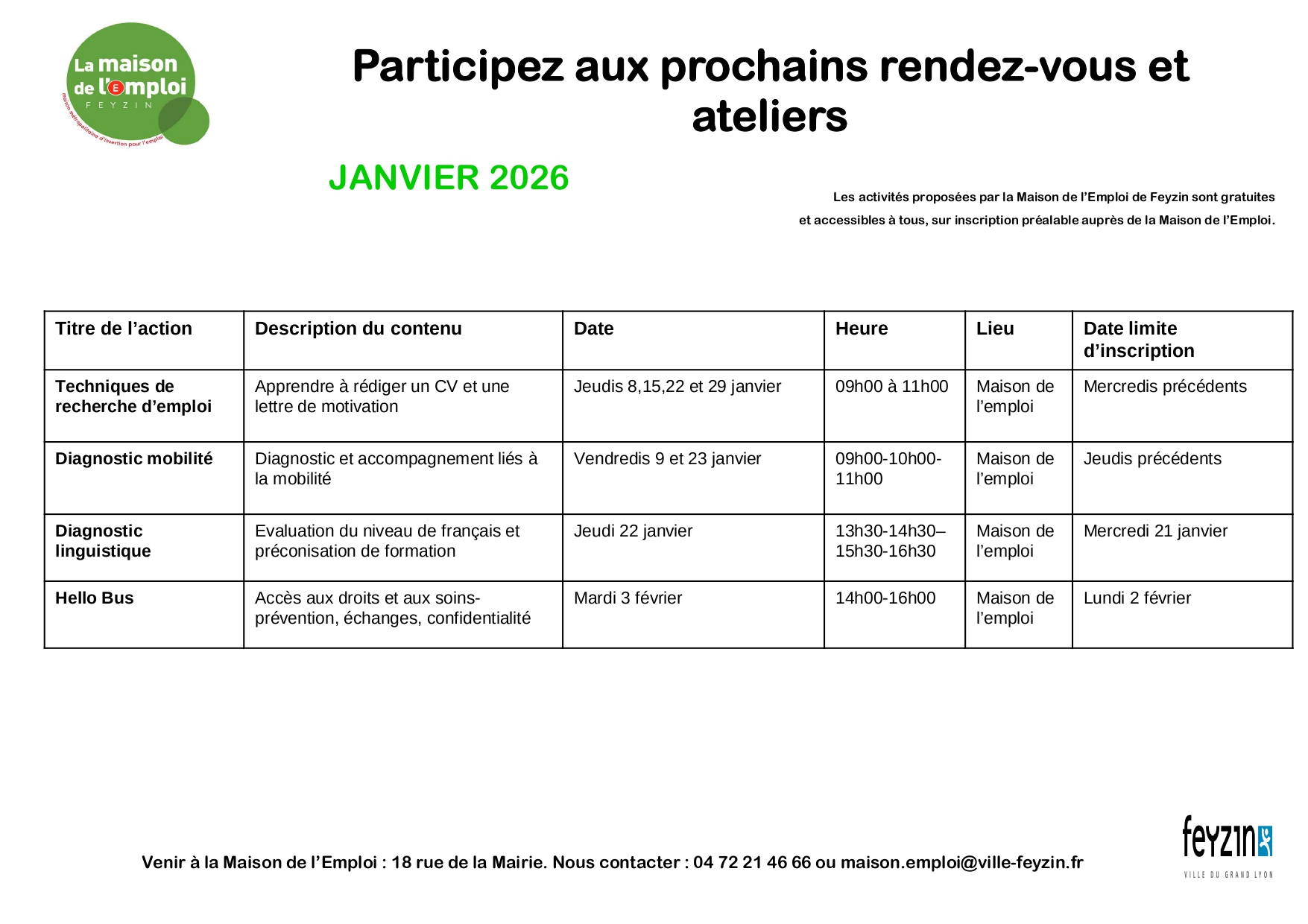 planning MDE juin