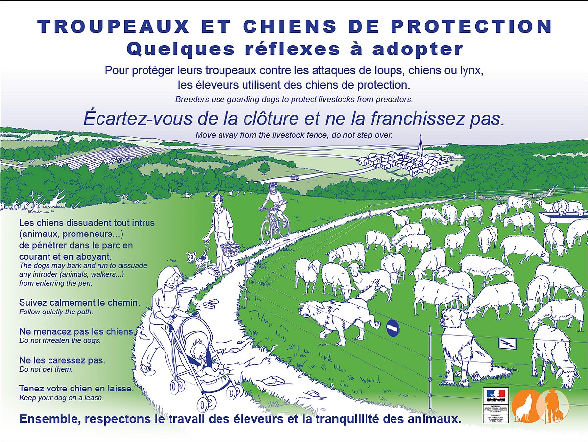 panneau parcs plaine chien protection