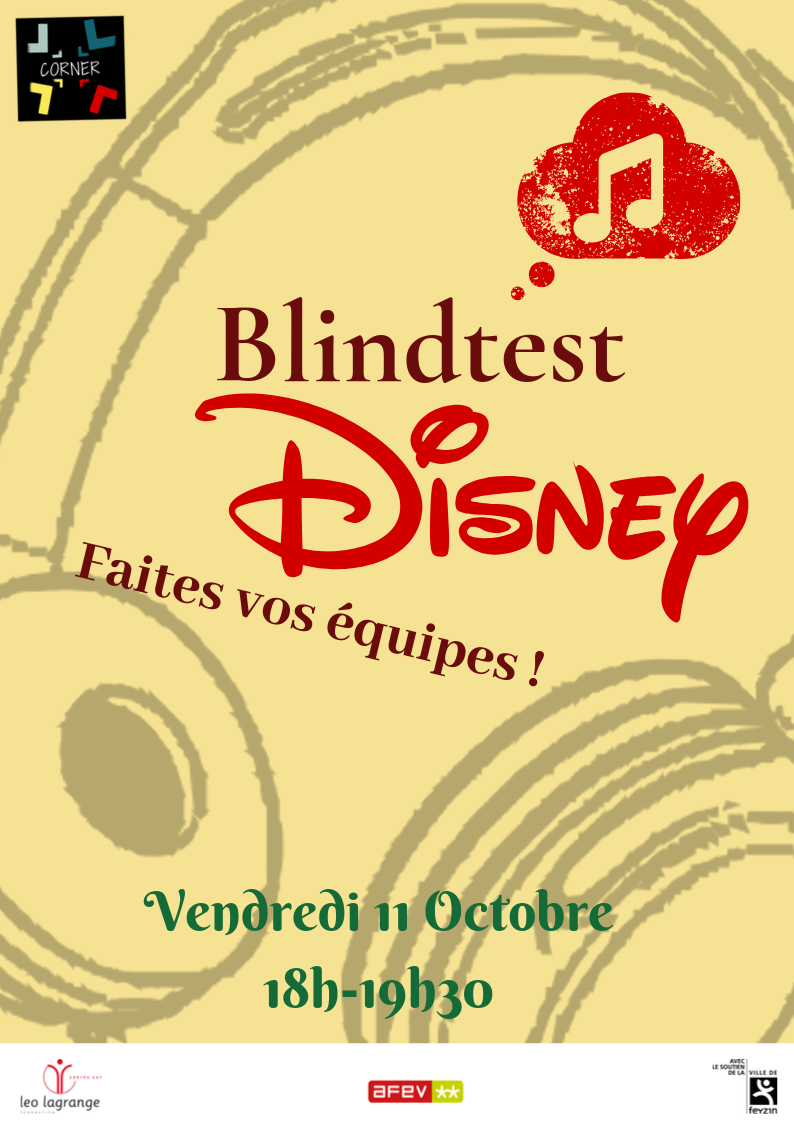 Corner prog 11 oct blindtest disney png