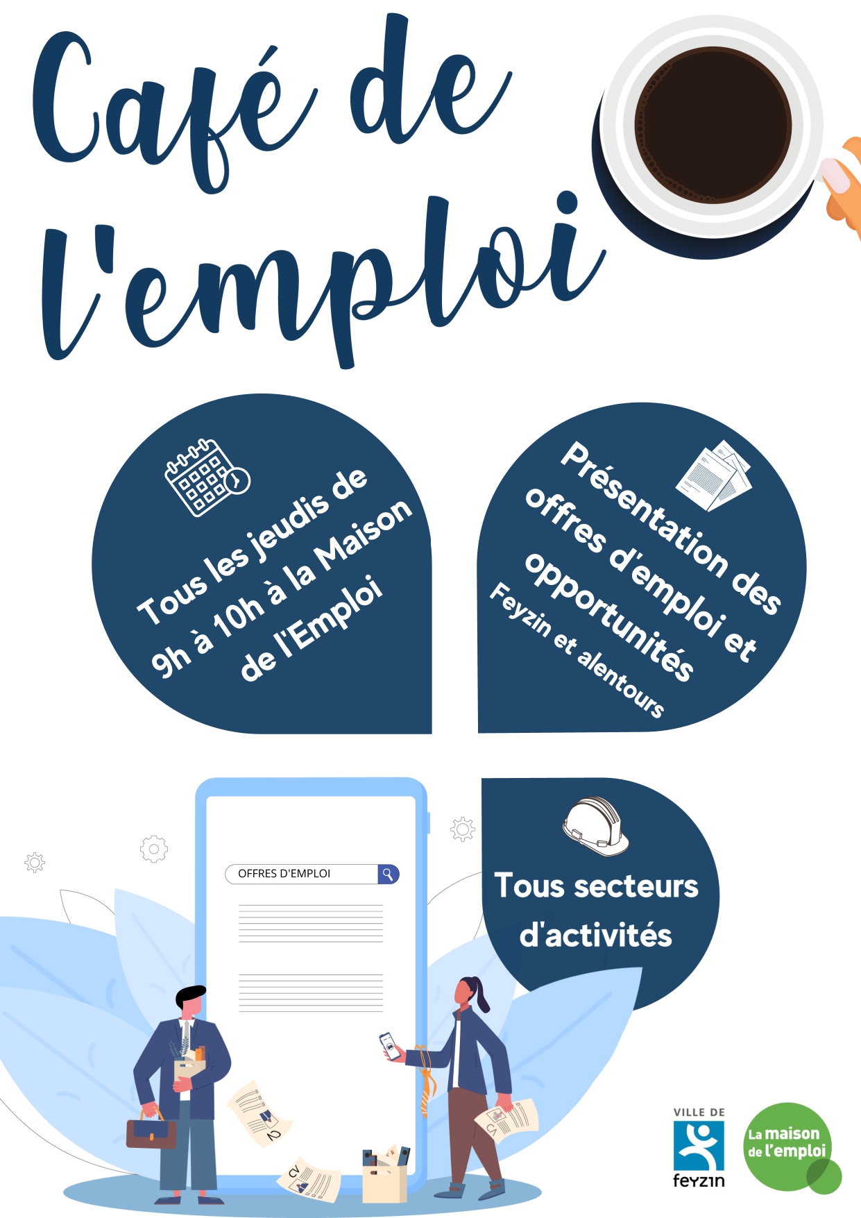 affiche cafe de lemploi feyzin